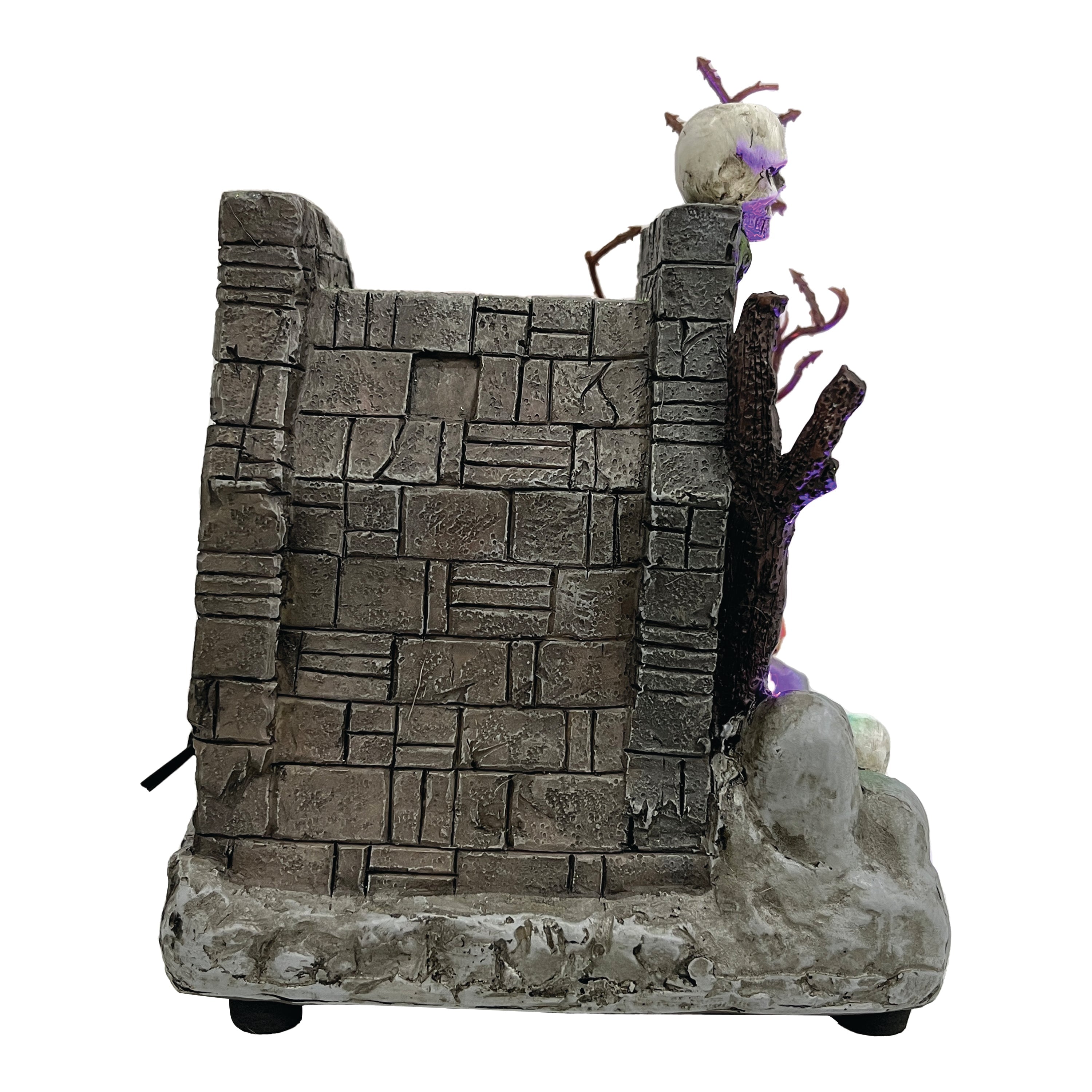 FG Square Animated Drainpipe Ghoul Halloween Figurine | Spooky Town Collection Accessories with Multi-Color LED, Motion and Sound for Halloween Decorations | 8.66 Inch