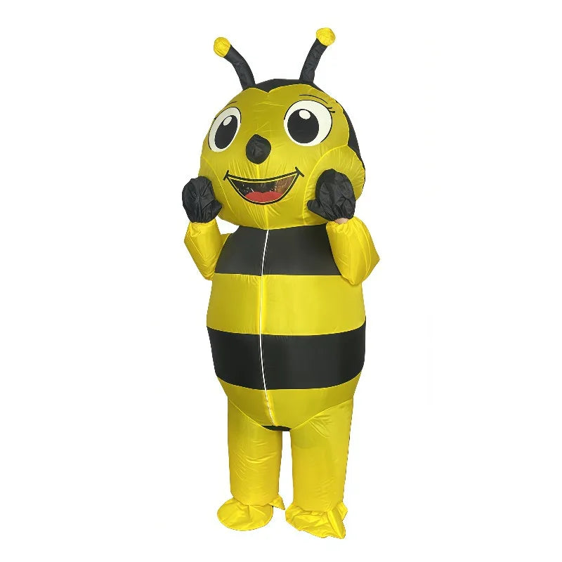 Bee Inflatable Costume Men And Women Full Body Inflatable Dress Up Adult Christmas Halloween Carnival Cosplay Inflatable Suit,Height 59"–74.8",Bee