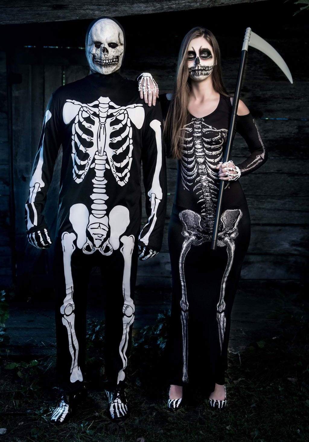 Fun World Skeleton Men's Halloween Fancy-Dress Costume, Standard
