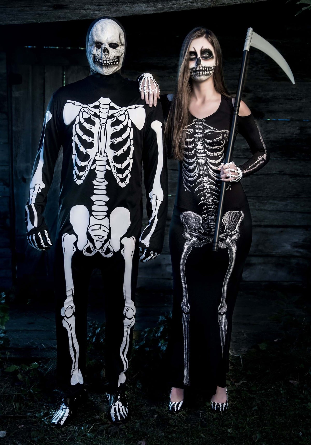 Fun World Skeleton Men's Halloween Fancy-Dress Costume, Standard