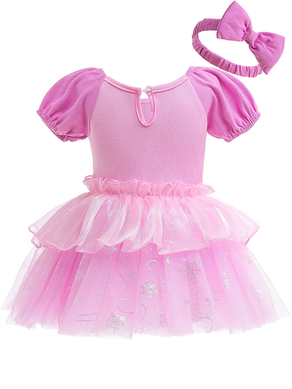 WIBACKER Infant Baby Girls Princess Romper Costume Onesie Fancy Dress Bodysuit with Headband Halloween Birthday Dresses