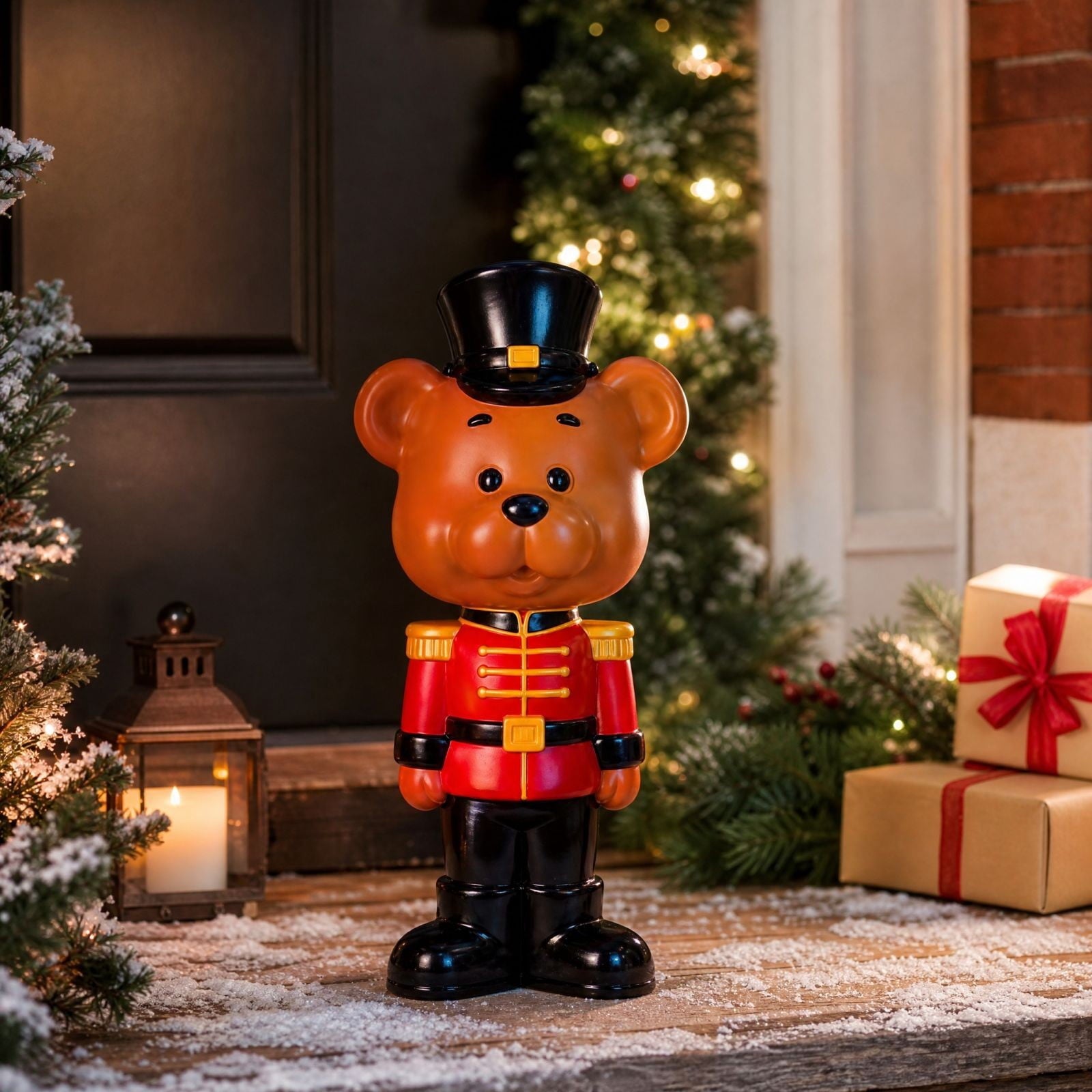 Clearance! Christmas Golden Retriever Statue with LED Lights, Cute Dog Holding Puppy Figurine, Christmas Decoration Indoor Outdoor, Gift for Kiddo Adults
