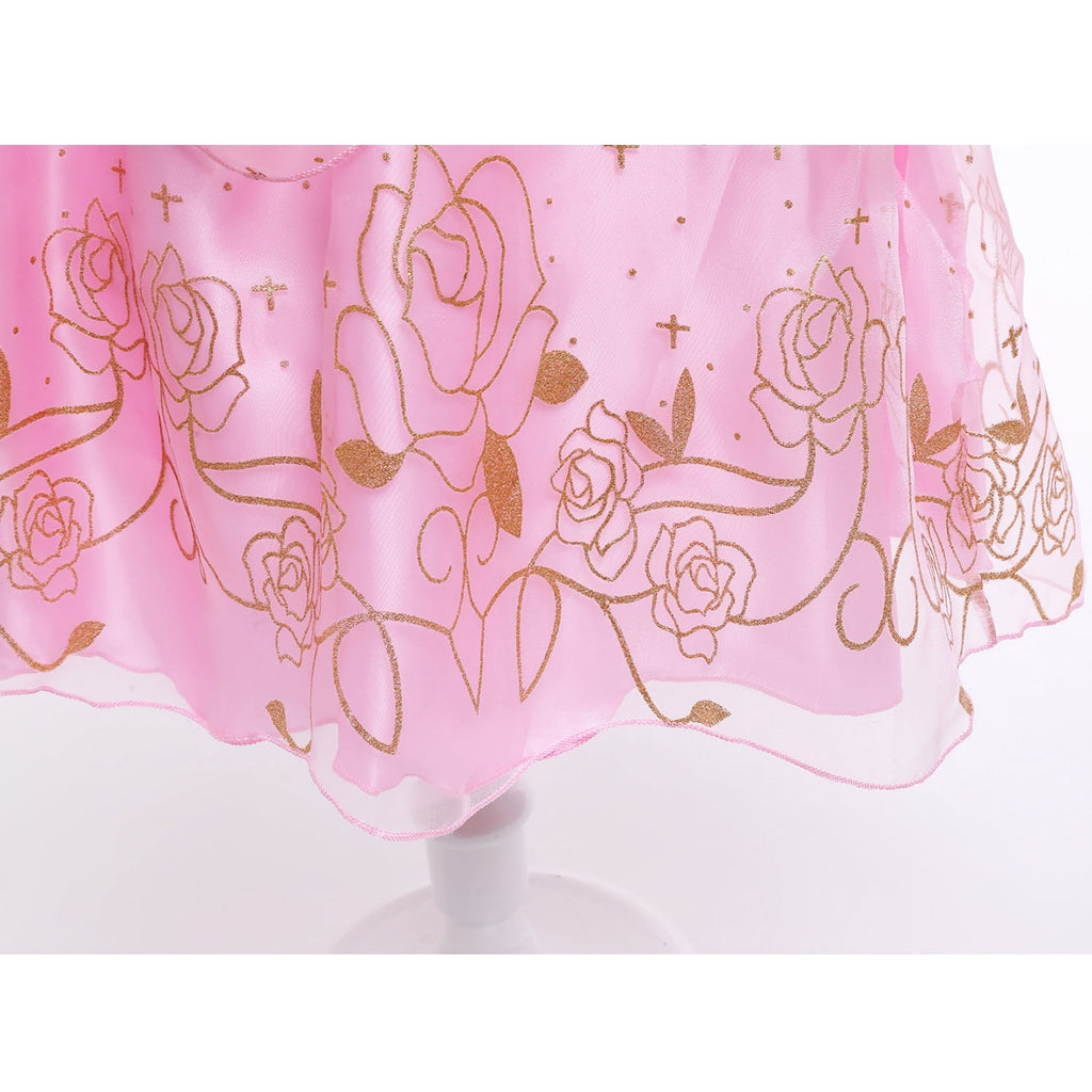 LOEL Girls Princess Dress Fairy Pink Dress Christmas Birthday Dress Up