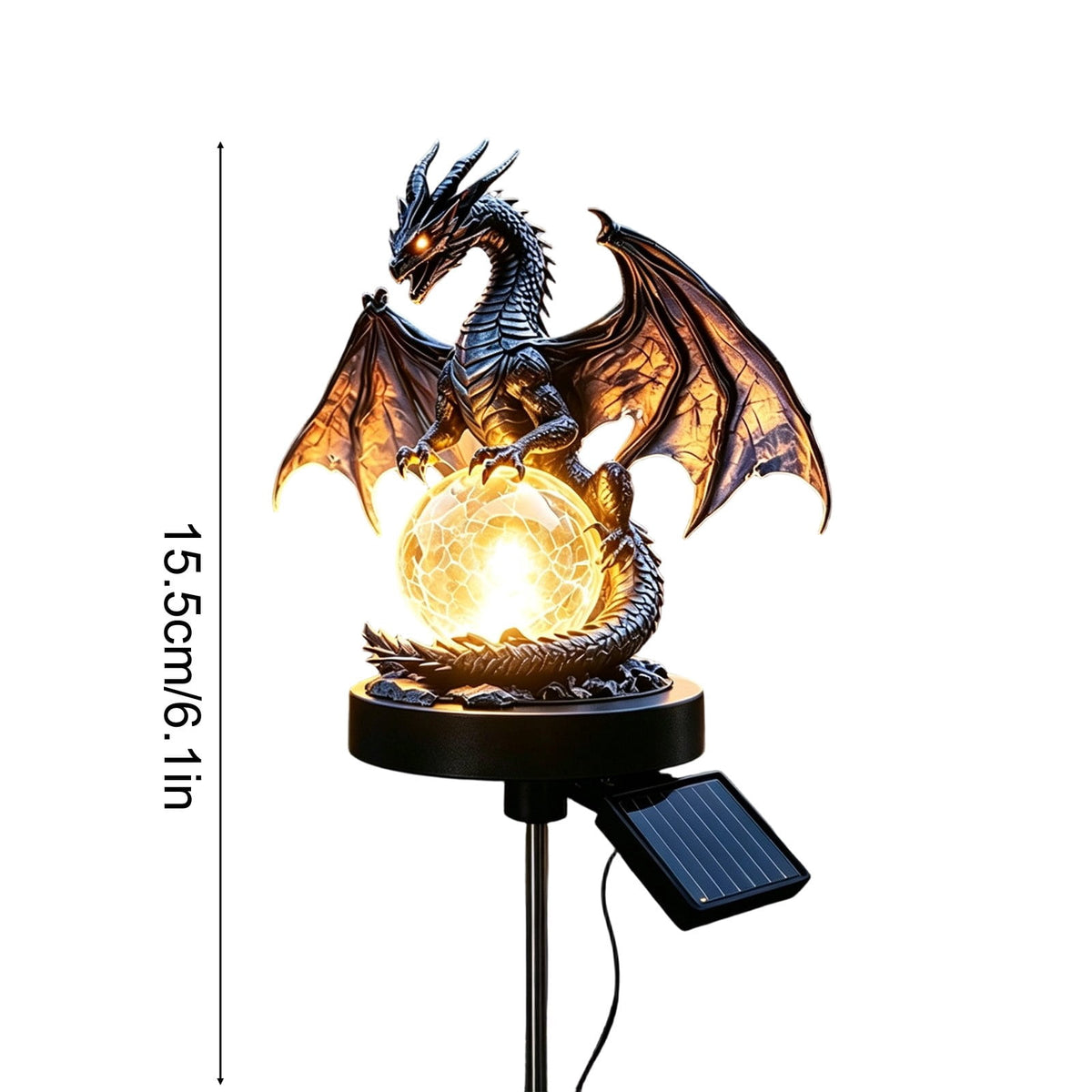 Clearance! Highland Cow Solar Garden Light, 18in Garden Statue with LED Glow, Waterproof Outdoor Yard Decor Stake, Resin Lawn Pathway Light for Backyard Patio Porch Halloween Gift