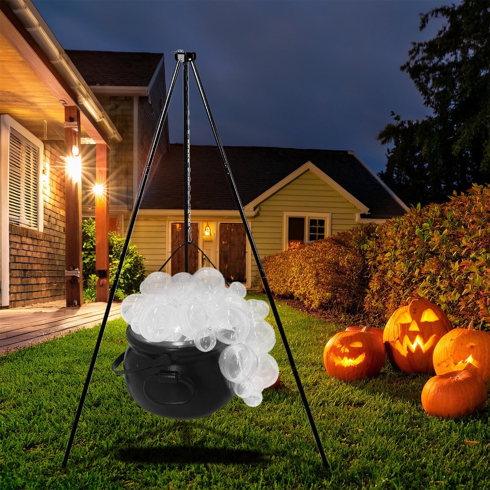 Muecwrye Halloween Decorations Outdoor, Halloween Clearance! Halloween Witches Cauldron with Lights, DIY Bubbling Cauldron Set Decor for Home Porch Outside, Halloween Party Supplies( Without Tripod)