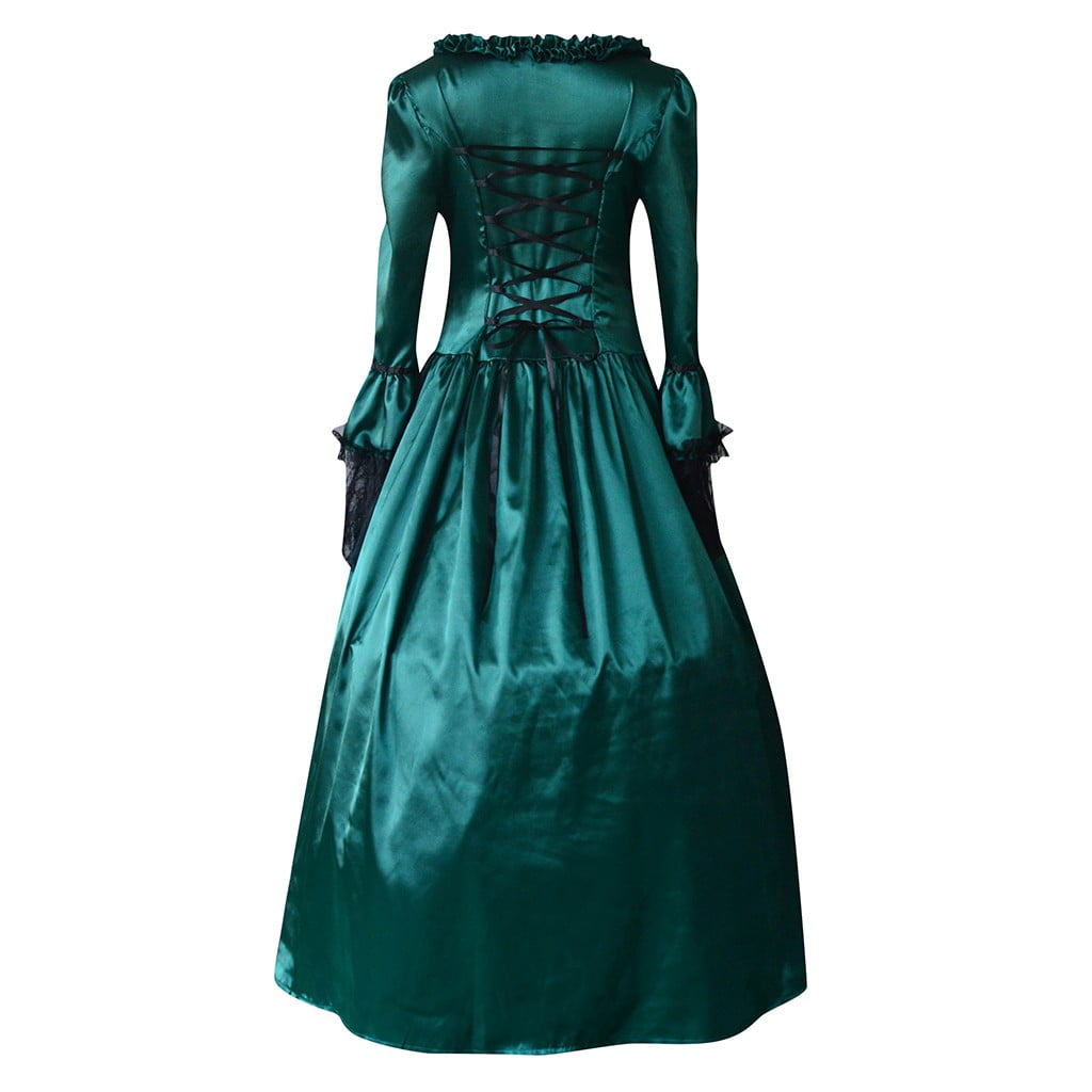 UPPADA Plus Size Victorian Dress for Women Lace Up Flare Sleeve Ball Gown with Corset Evening Party Maxi Gowns Vintage Cocktail Dress Wedding Dresses Early