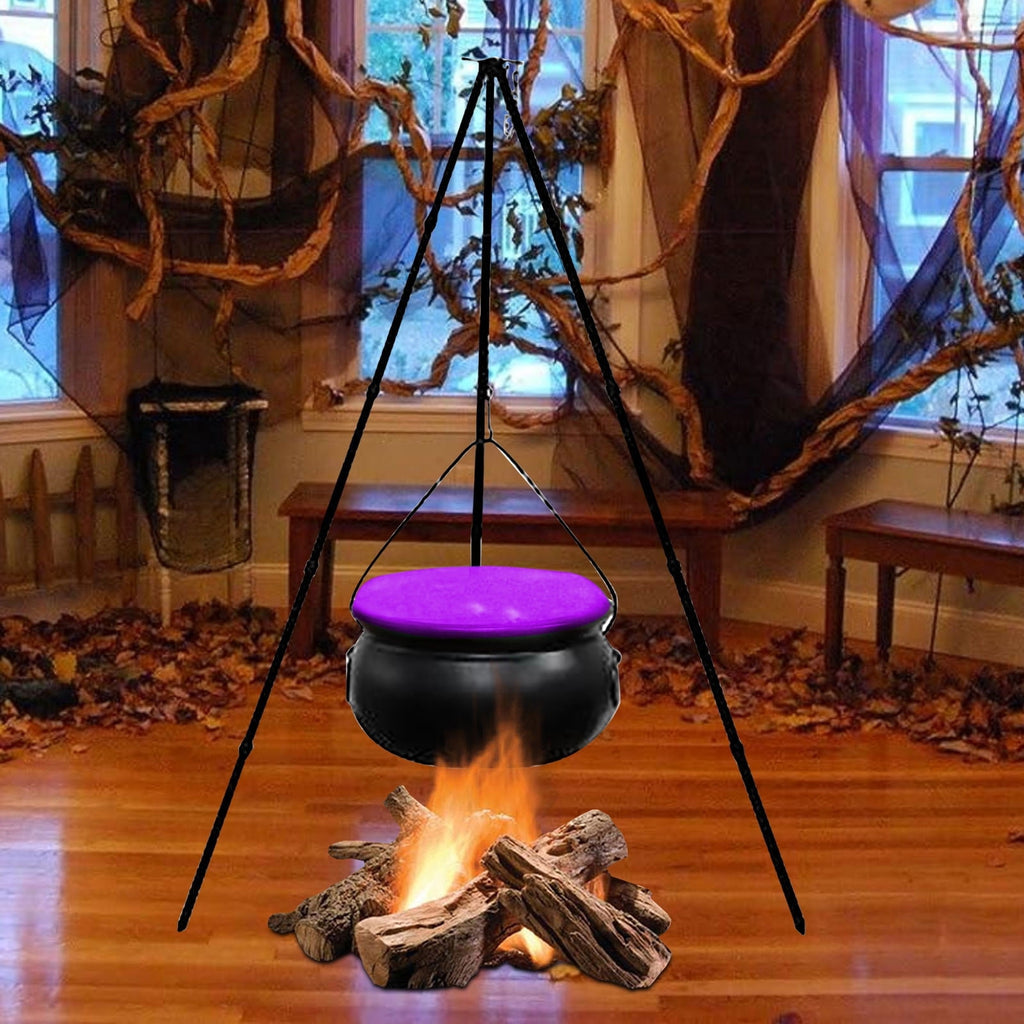 Muecwrye Halloween Decorations Outdoor, Halloween Clearance! Halloween Witches Cauldron with Lights, DIY Bubbling Cauldron Set Decor for Home Porch Outside, Halloween Party Supplies( Without Tripod)