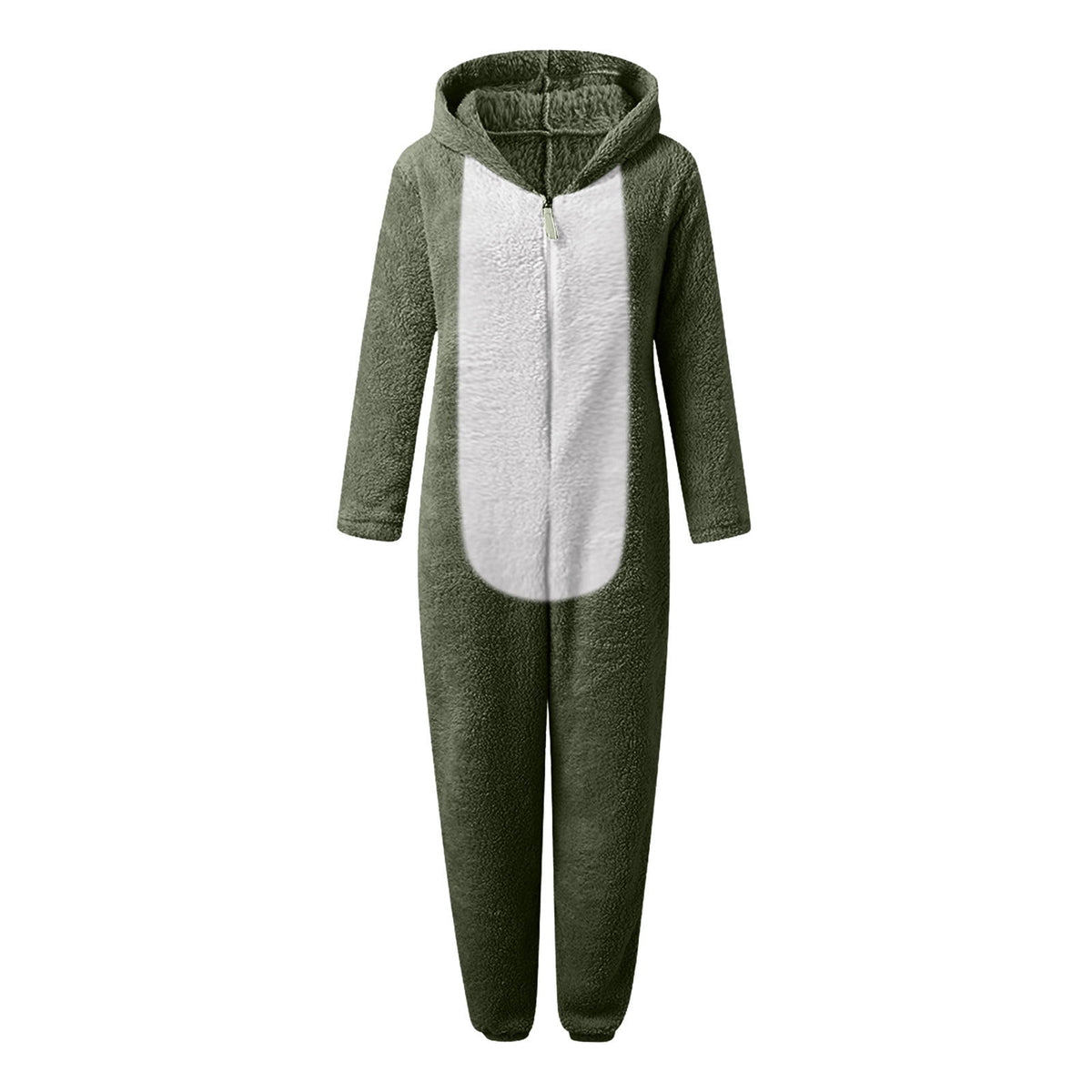 QATAINLAV Sherpa Fleece Jumpsuit for Women Winter Warm Fuzzy Onesie Pajamas Cute Cat Hooded Romper Casual Zip Up Overalls Sleepwear Black XL
