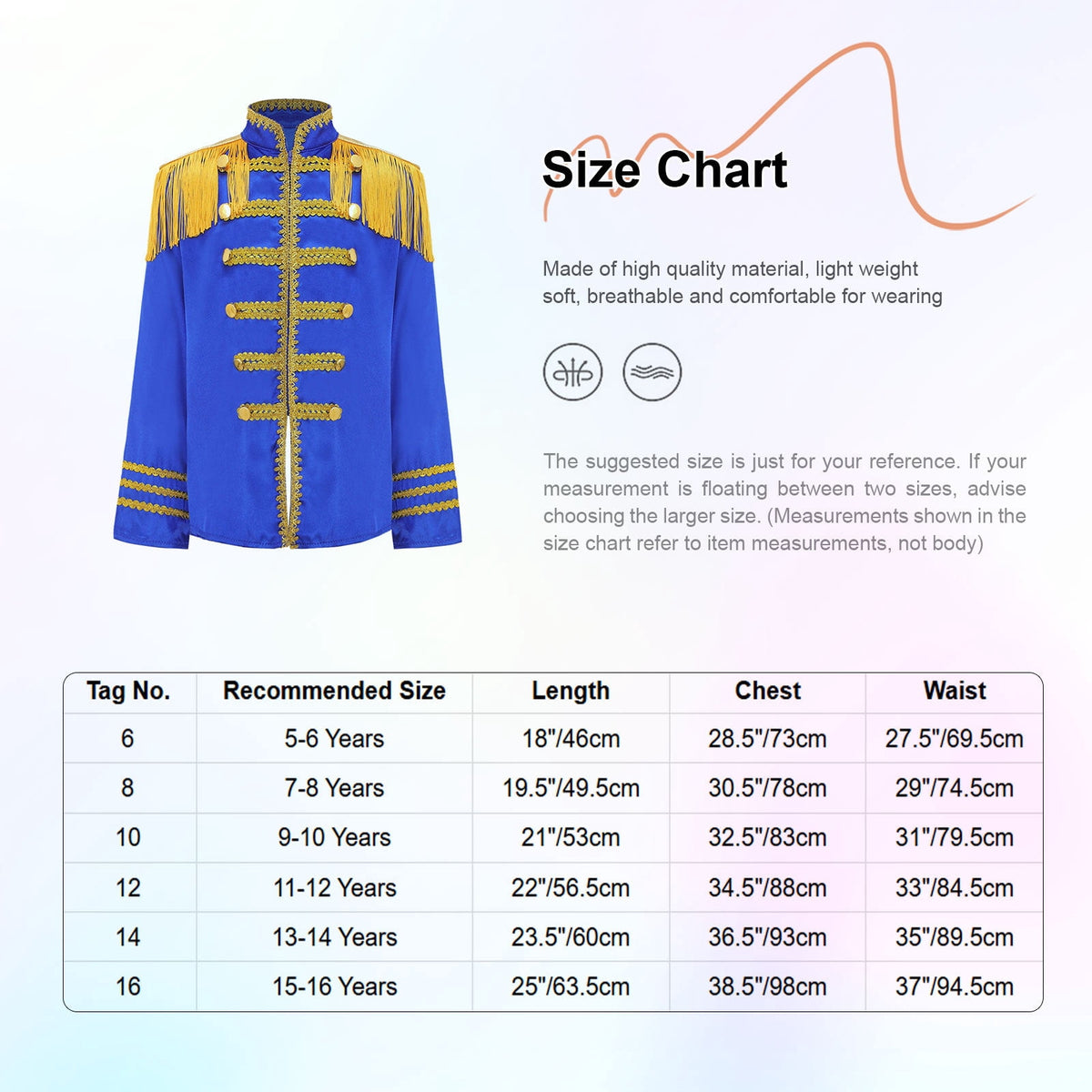 iiniim Kids Boys 1960s British Pop-Star Shirt Long Sleeve 60s Rock Band Musician Zipper Jacket Royal Blue 6
