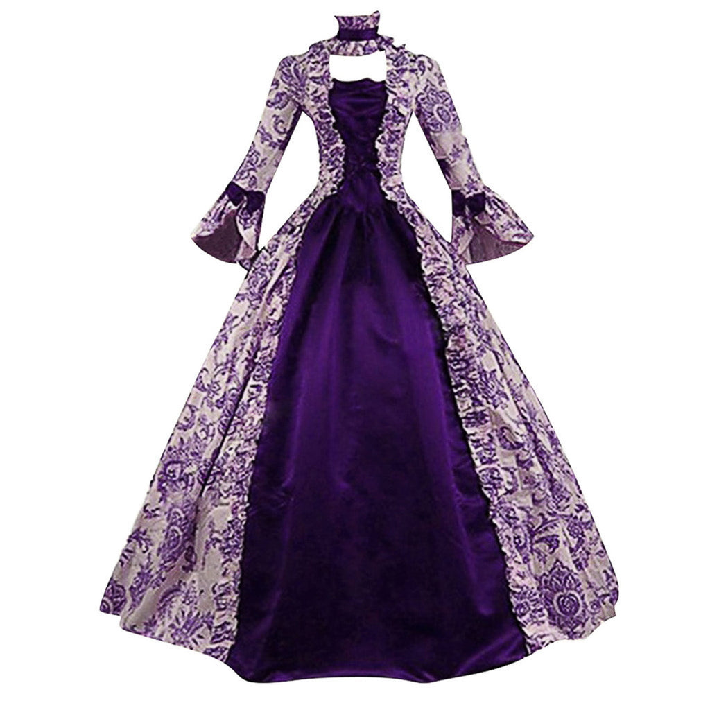 DDAPJ pyju Medieval Dress for Women Evening Masquerade Ball Gowns Vintage 1700S Victorian Renaissance Costume Green XXXXXL