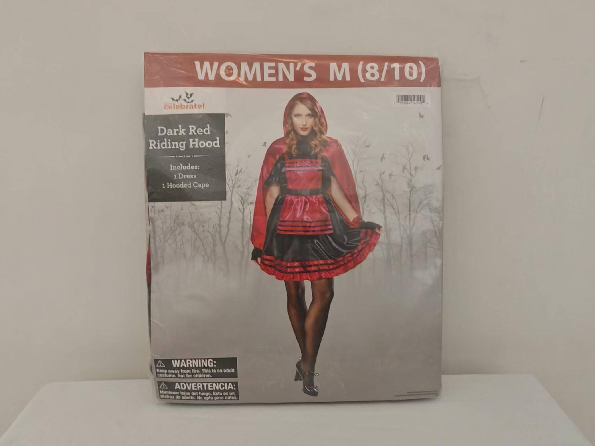 Red Riding Hood Halloween Costume for Adults, Women's Size L (12/14), by Way to Celebrate