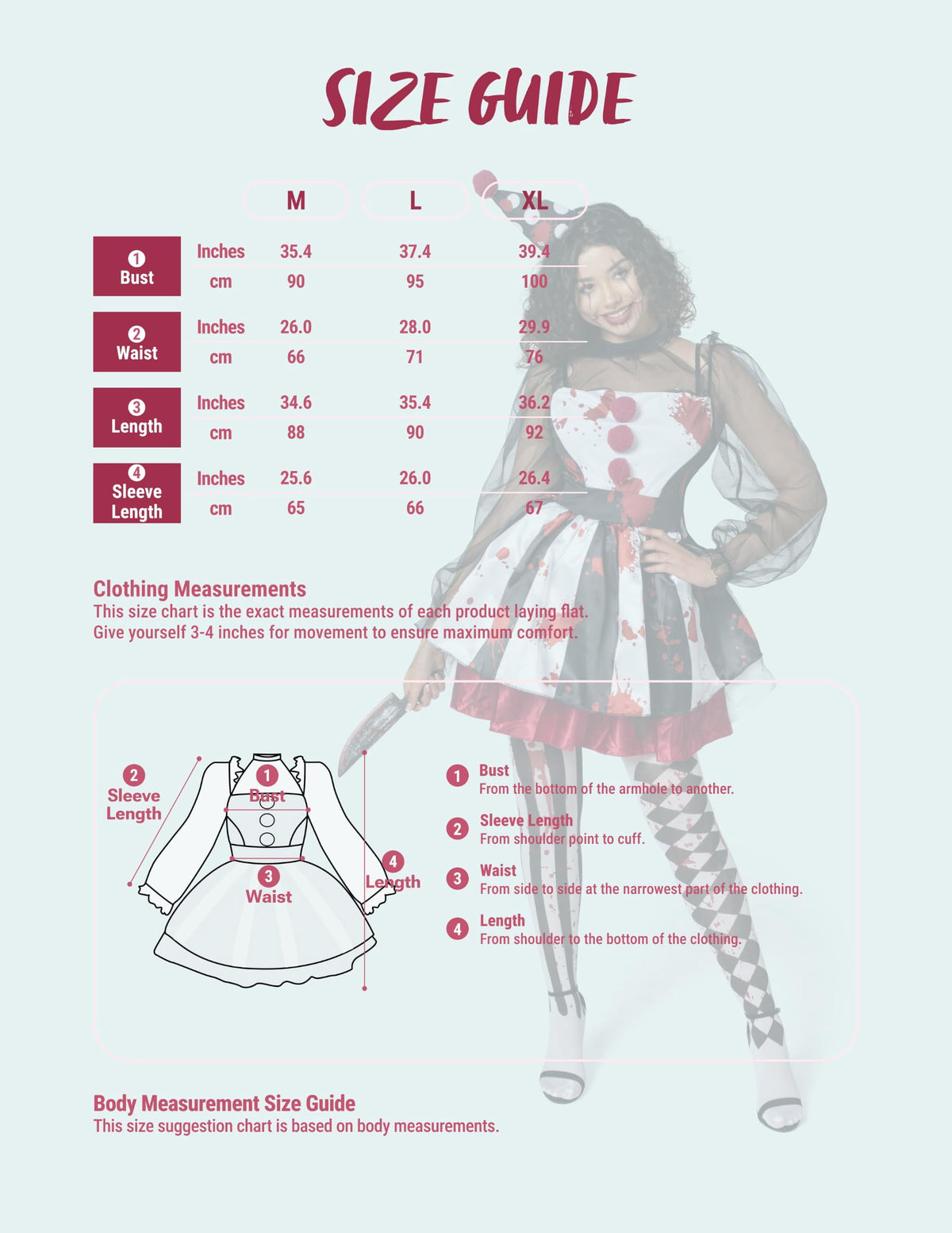 Joyfy Girls Clown Costume, Halloween Scary Clown Costume, Family Matching Bloody Jester Dress for Girls Halloween Dress up, Role Play, Cosplay Party