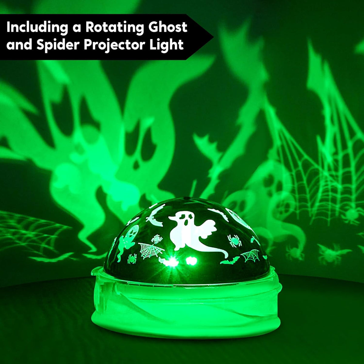 Joyfy 6 ft Halloween Inflatable Witch & Cauldron,Blow Up Decor with Rotating Green Ghost Projection Built-in LEDs,Outdoor Decoration for Party,Yard,Garden