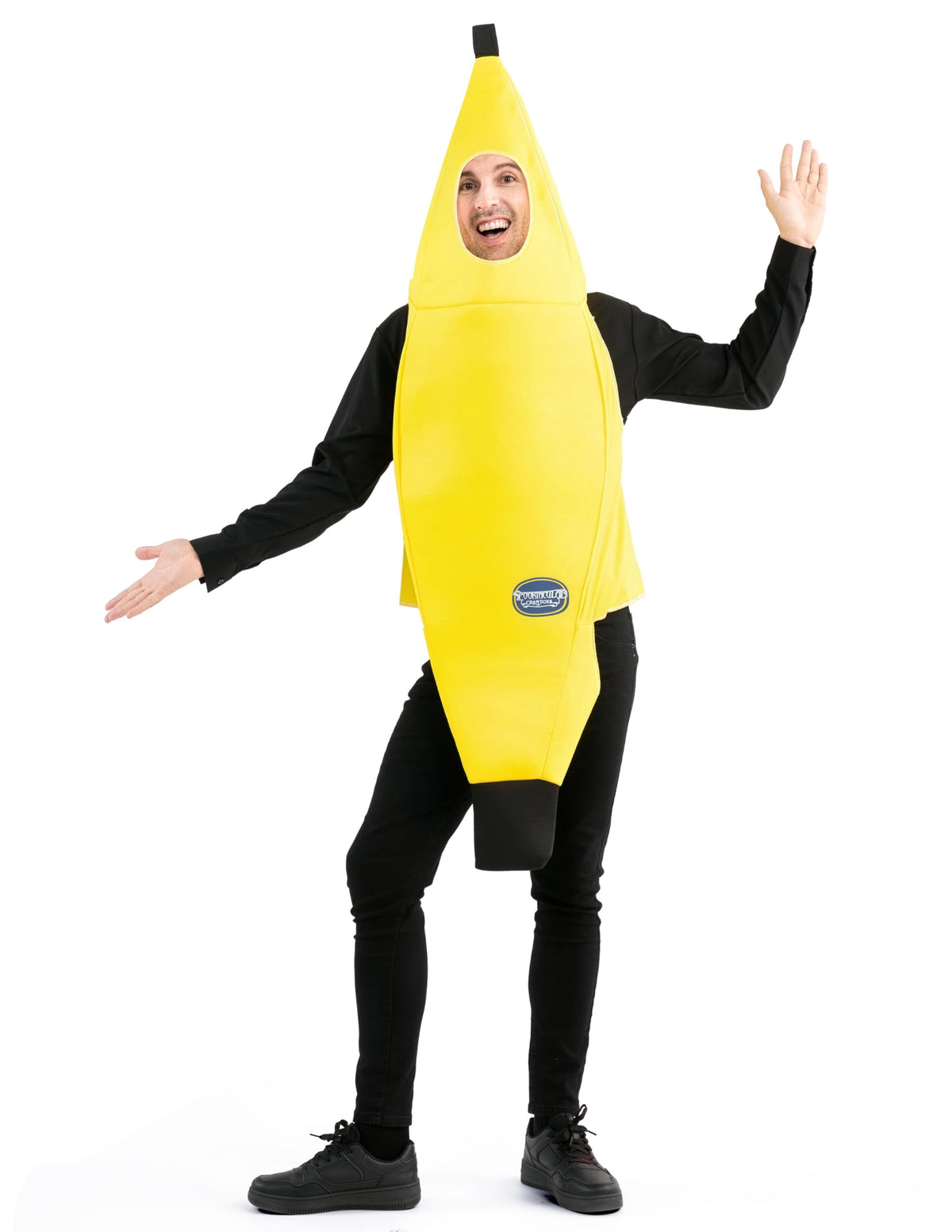 Joyfy Men's Banana Costume for Adult Funny Fruit Costume Banana Halloween Fancy-Dress Costume for Themed Party Cosplay