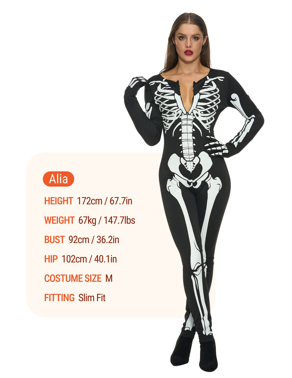 Joyfy Glow in the Dark Skeleton Costume for Adults Women Halloween Dress Up Party Role Playing Cosplay