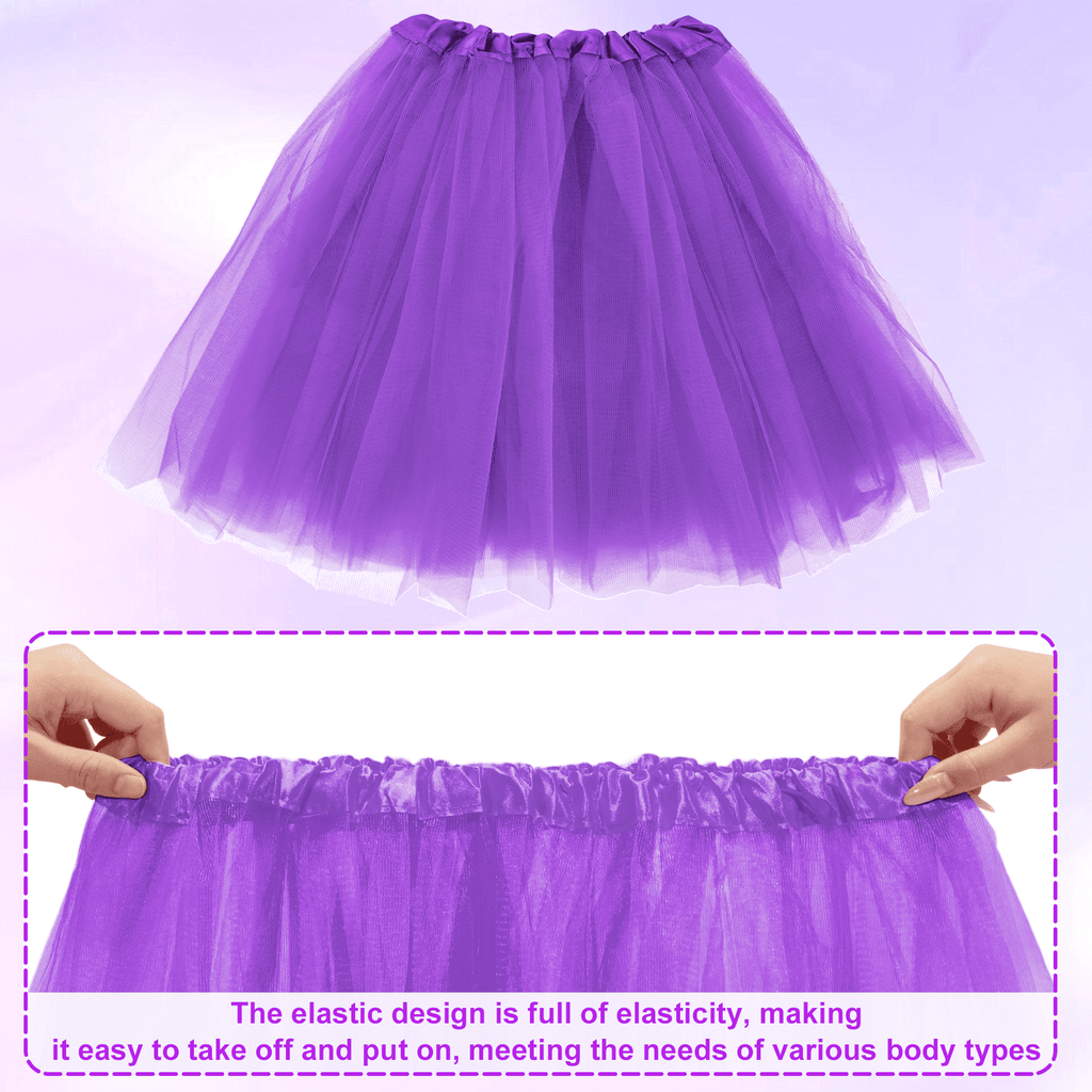 Loritta 80s Costumes for Women Outfit Accessories Set with Fishnet Gloves Leg Warmers Bags Tutu Skirts for Theme Party