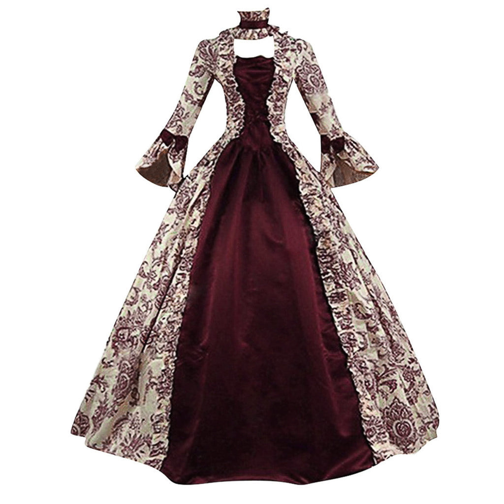 DDAPJ pyju Medieval Dress for Women Evening Masquerade Ball Gowns Vintage 1700S Victorian Renaissance Costume Green XXXXXL