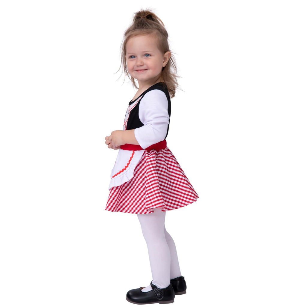 Joyfy Women Little Red Riding Hooded Costume with Dress, Cape and Gloves Outfits Set, Adult Women Halloween Costume for Halloween Themed Party Cosplay