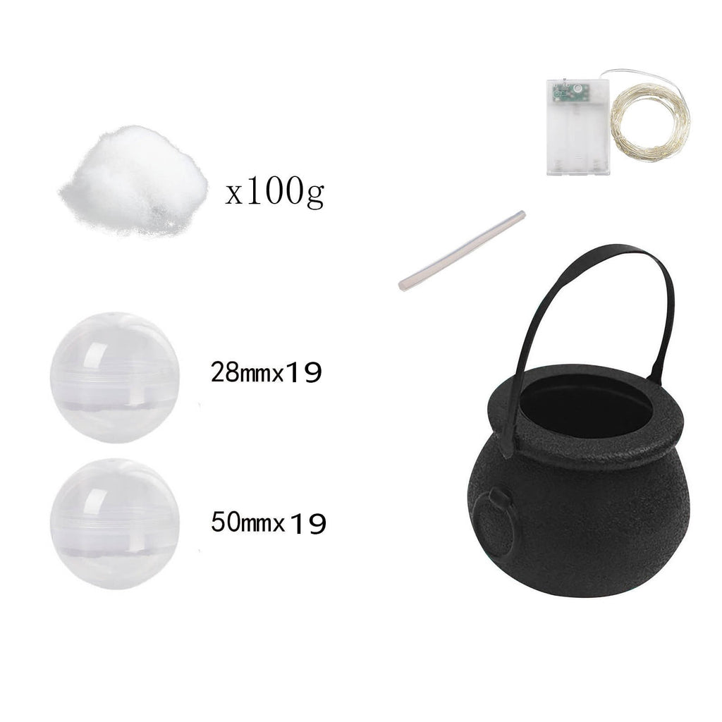 Muecwrye Halloween Decorations Outdoor, Halloween Clearance! Halloween Witches Cauldron with Lights, DIY Bubbling Cauldron Set Decor for Home Porch Outside, Halloween Party Supplies( Without Tripod)