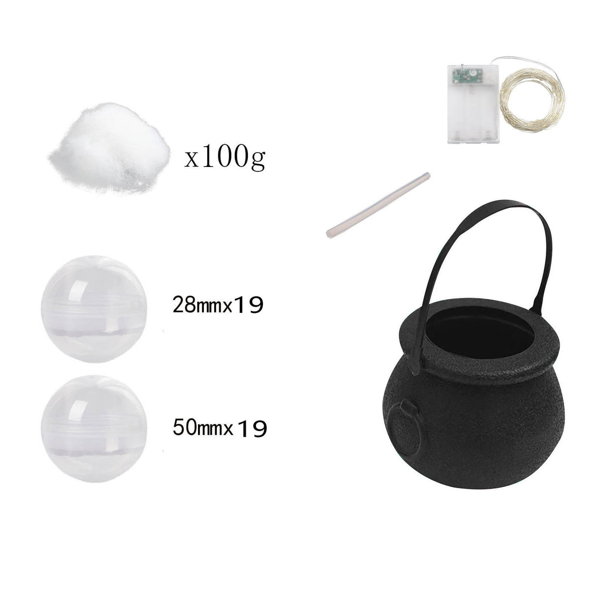 Muecwrye Halloween Decorations Outdoor, Halloween Clearance! Halloween Witches Cauldron with Lights, DIY Bubbling Cauldron Set Decor for Home Porch Outside, Halloween Party Supplies( Without Tripod)