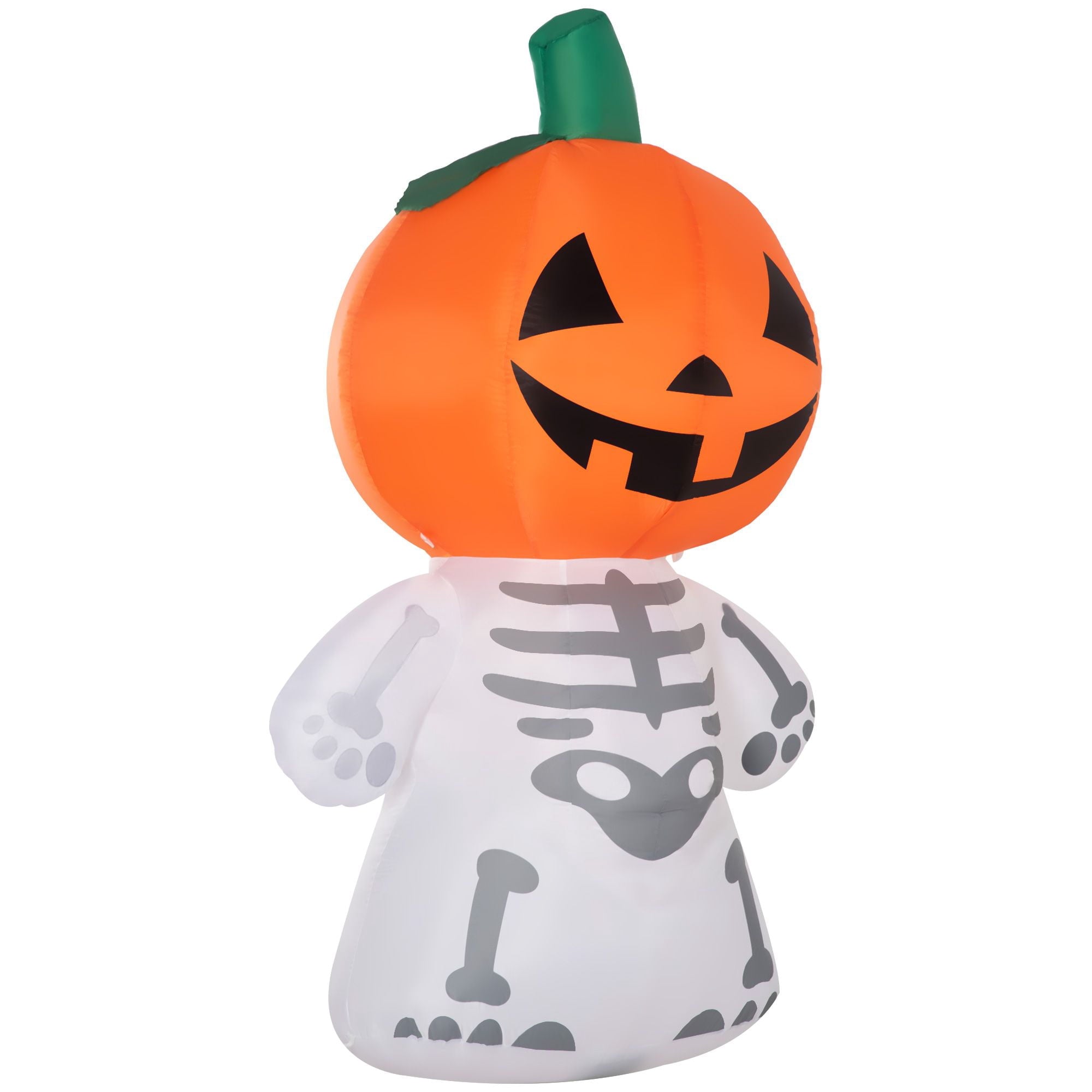 HOMCOM Inflatable Ghost with Pumpkin, Halloween Outdoor LED Lighted Yard Decoration, Waterproof