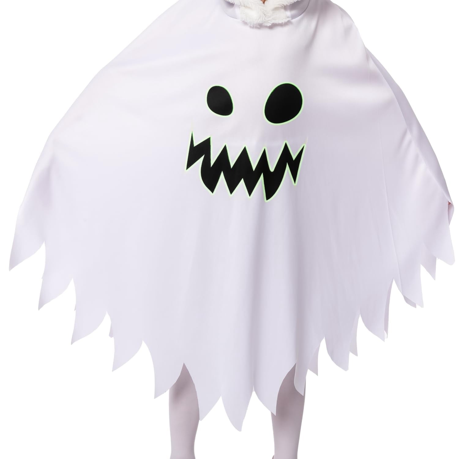 Joyfy Kids Ghost Costume, Halloween Ghost Costume, White Silent Ghost Costume with Pumpkin Bag for Toddler Boys Girls Halloween Party Dress Up Cosplay