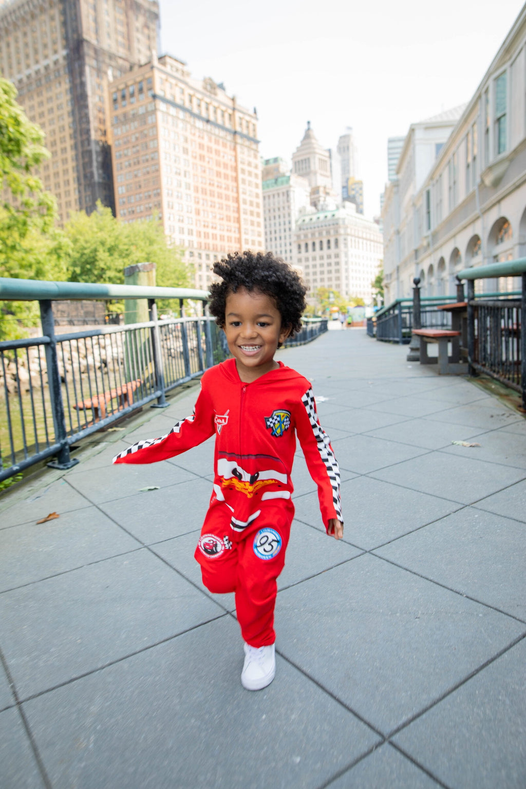 Disney Cars Toddler Boy or Girl Cosplay Hooded One Piece McQueen Red