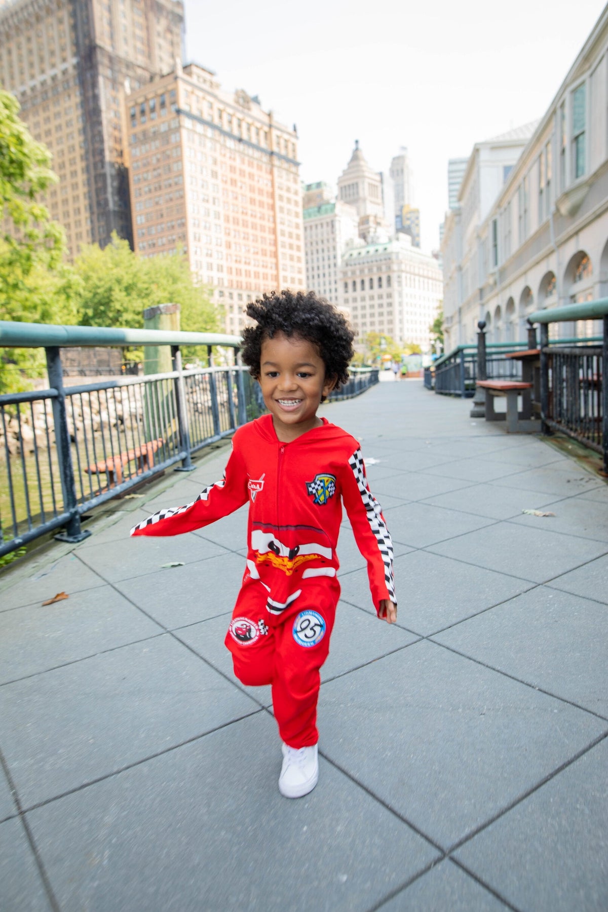 Disney Cars Toddler Boy or Girl Cosplay Hooded One Piece McQueen Red