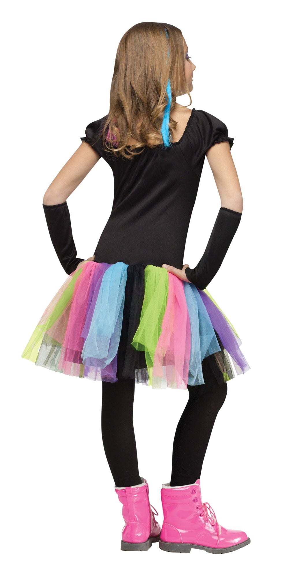 Fun World Girls' Funky Punk Skeleton Tutu Costume - 4-6