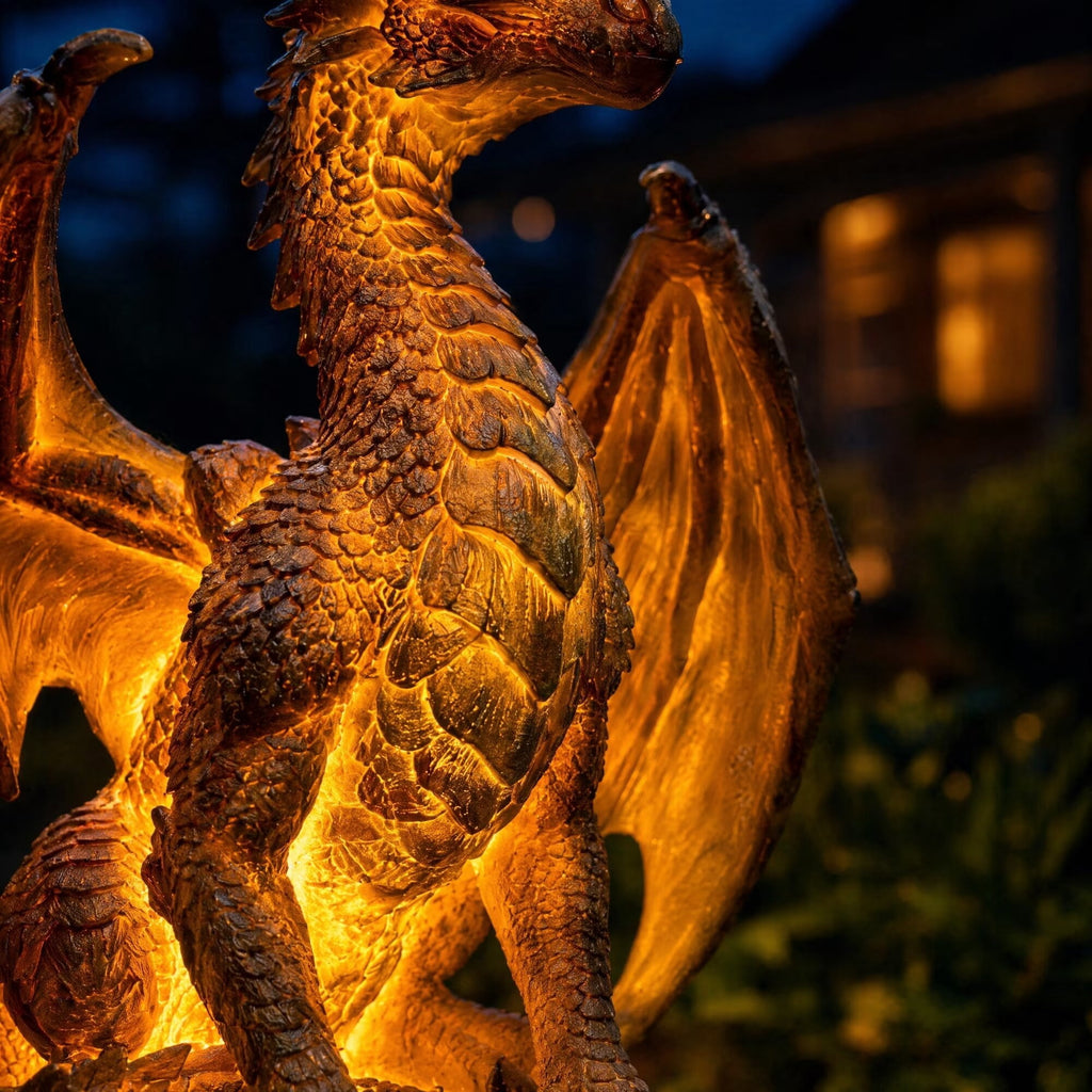Clearance Halloween Solar Golden Dragon Garden Light, Halloween Decor Solar Powered Garden Light, Dragon Garden Stakes, Halloween Christmas Decoration Outdoor, Halloween Xmas Gift
