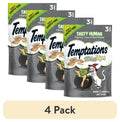 (4 pack) Temptations Mixups Crunchy and Soft Cat Treats Tasty Human, Chicken, Liver & Beef Flavors, 3 oz Pouch