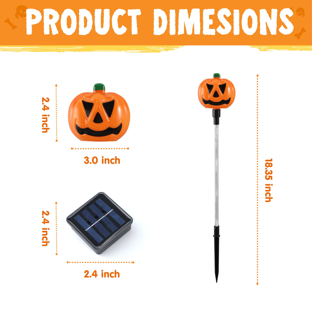 Joyfy 3 Pack Halloween Light up Skeleton Decorations Outdoor,Halloween Graveyard Spooky Skull Stakes Pathway Lights for Halloween Props Yard Decor
