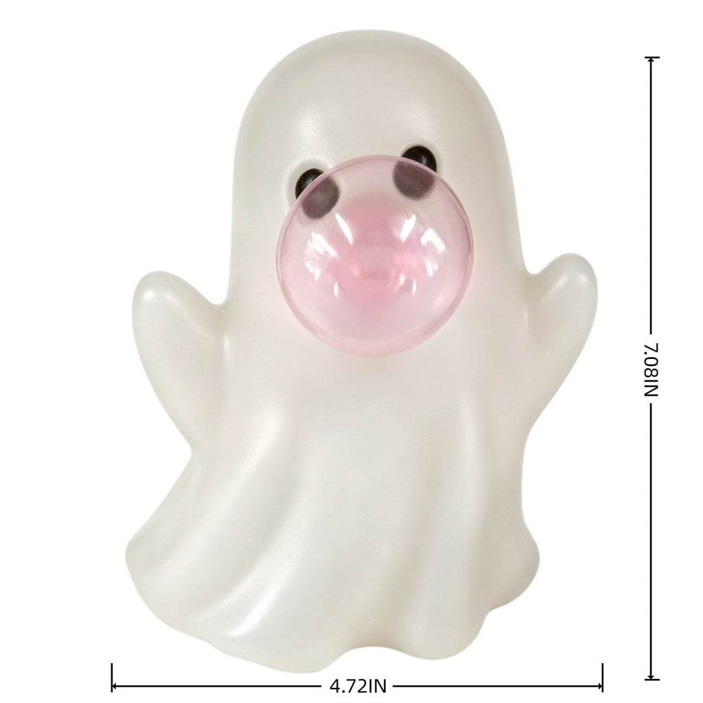 Halloween Blow Mold Ghost with Bubble Decor, Cute Blowing Ghost Night Light, Halloween Ghost Lamp, Resin Table Ornament, Bedroom Nightstand Decoration, Holiday Gift