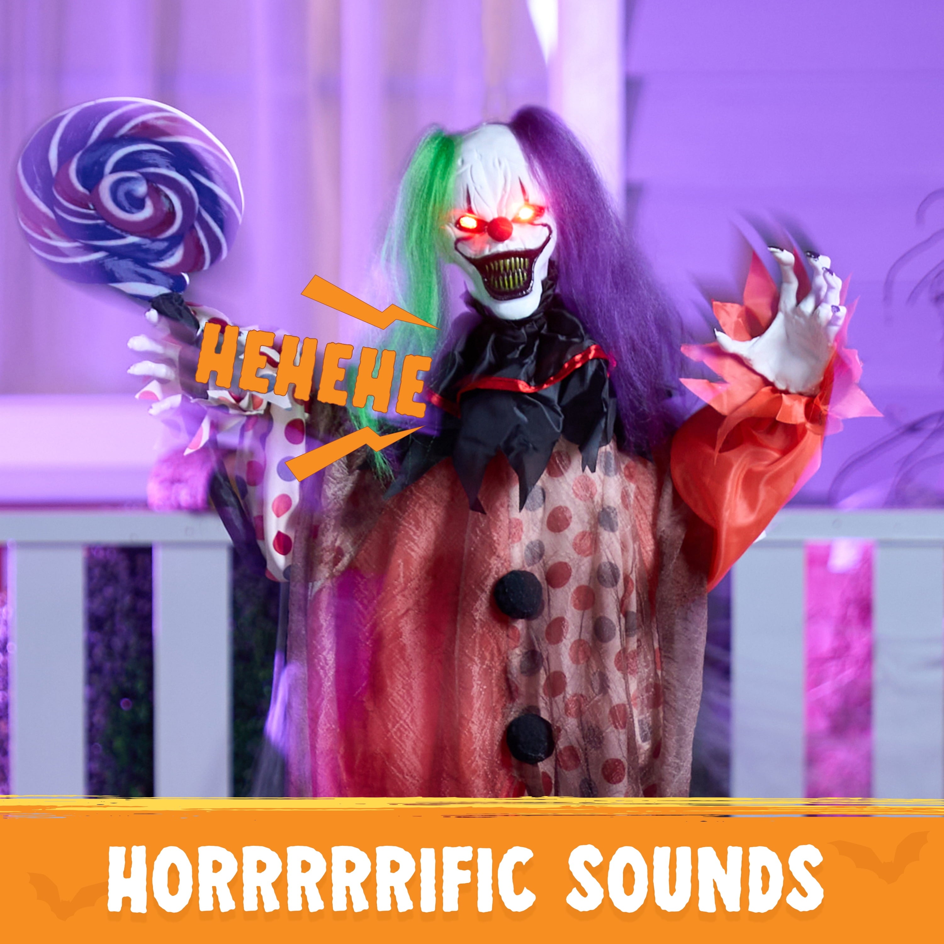 Joyfy 4 Pcs Halloween Decorations Outdoor Hanging Clown Ghost,29" Scary Outdoor Halloween Decor for Halloween Haunted House Decor Props