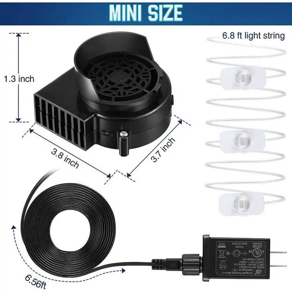 2 Pack Inflatable Air Blower Replacement, Air Fan Blower Motor for Halloween Christmas Airblown Inflatables, for Garden Yard Holiday Decor, 12V/ 1.0A Adapter