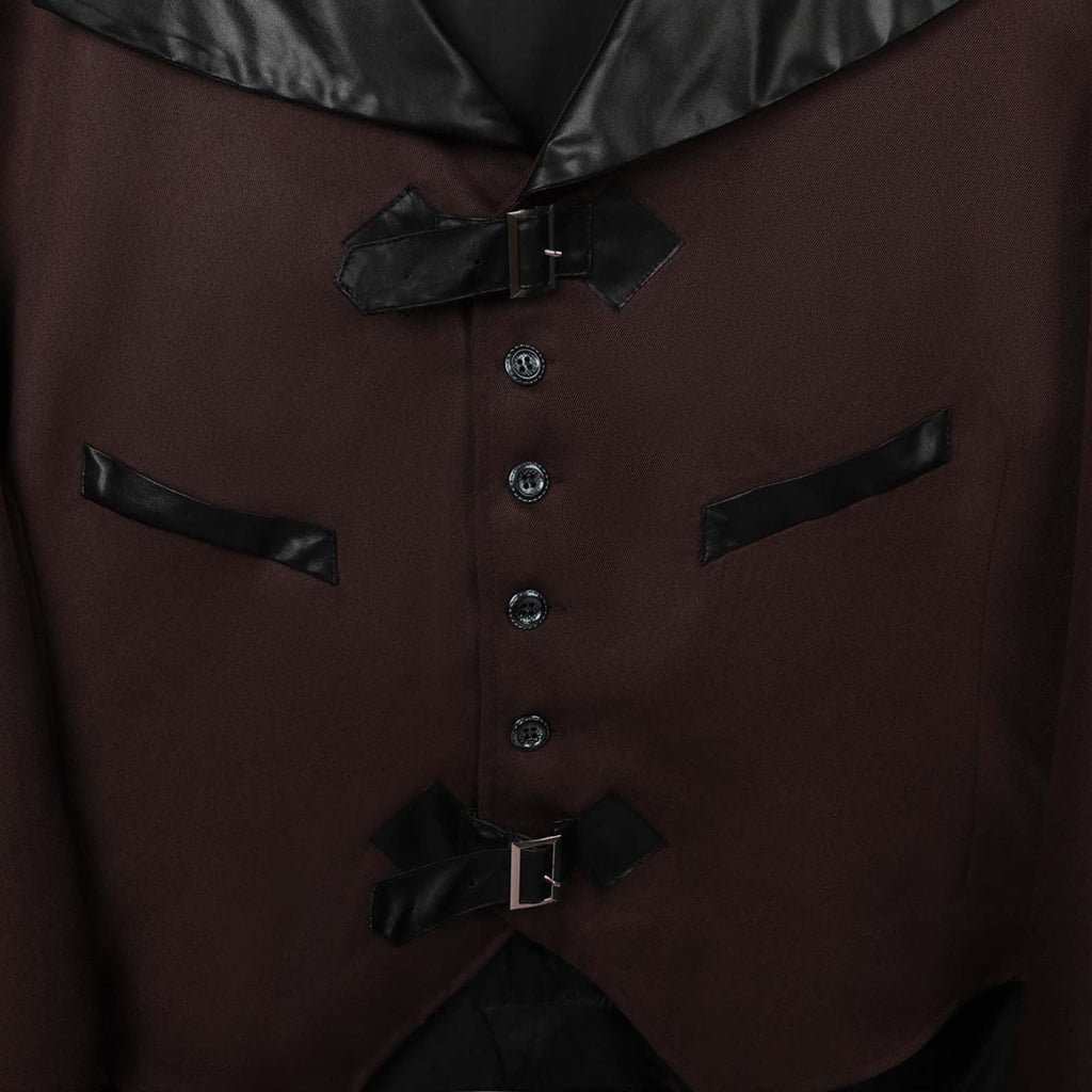 Men Clearance LYXSSBYX Mens Jackets Fall Fashion Halloween Men's Costume Men's Mid Length Retro Tuxedo Costume