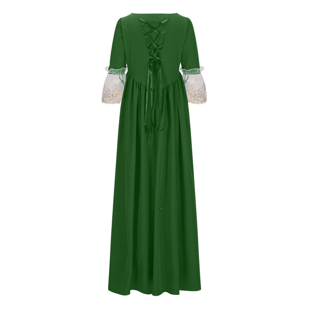 UPPADA Plus Size Victorian Dress for Women Lace Up Flare Sleeve Ball Gown with Corset Evening Party Maxi Gowns Vintage Cocktail Dress Wedding Dresses Early