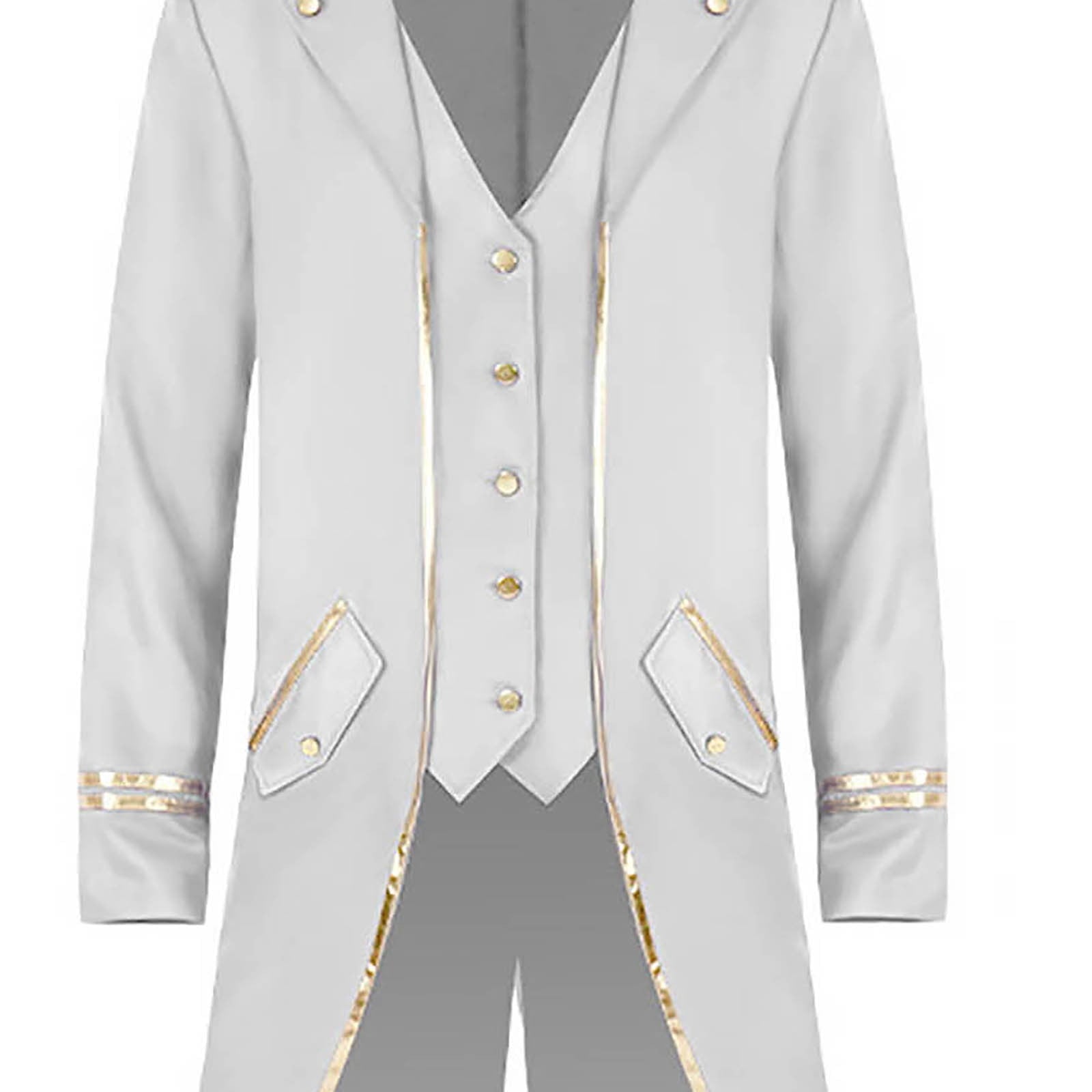 Men Clearance LYXSSBYX Mens Jackets Fall Fashion Halloween Men's Costume Men's Mid Length Retro Tuxedo Costume