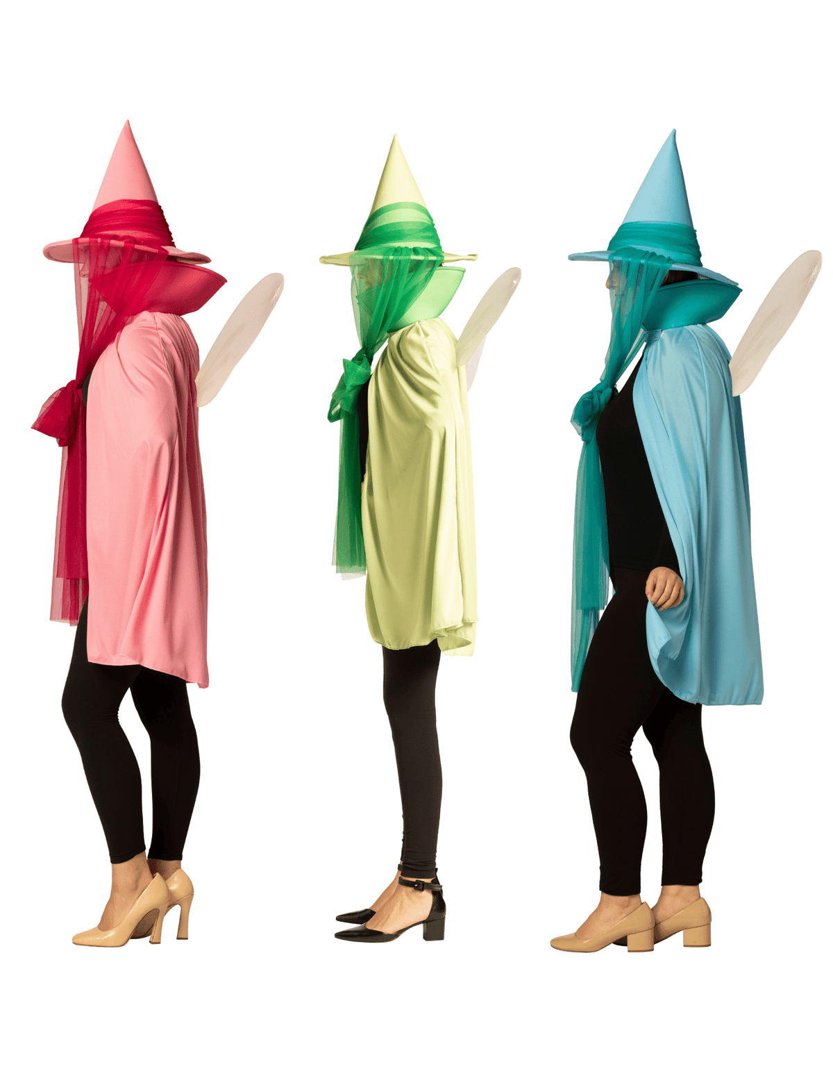 Imposta Costumes Fairy Godmother Hat, Cape, Wings & Wand, Blue (30144-OS), Green (30145-OS), & Pink (30146-OS) Group Halloween Costume, Women, One Size Fits Most Adults, 20176