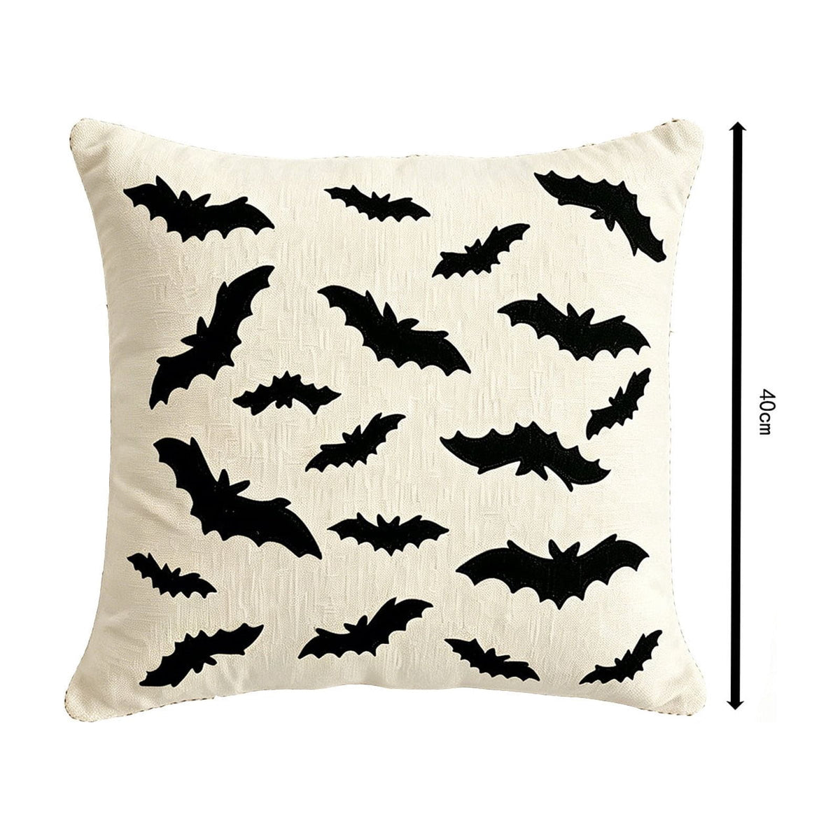 Yeciiwht Halloween Throw Pillow Cover – 18*18inch Embroidered Linen Cushion Case with Ghost, Mummy & Bat Designs, Invisible Zipper, Machine Washable