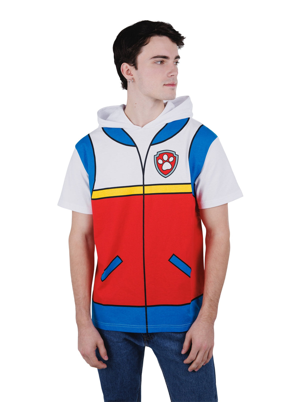 Paw Patrol Little Boys' Cosplay Hooded T-Shirt Chase Royal Blue