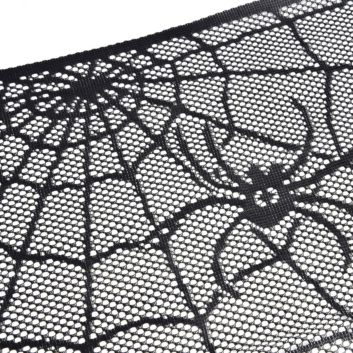 Fun Little Toys 8.4" Feet Halloween Lace Mantle Runner with String Lights,Halloween Decoration,Halloween Party Supplies,Halloween String Lights for Halloween Home Party Décor