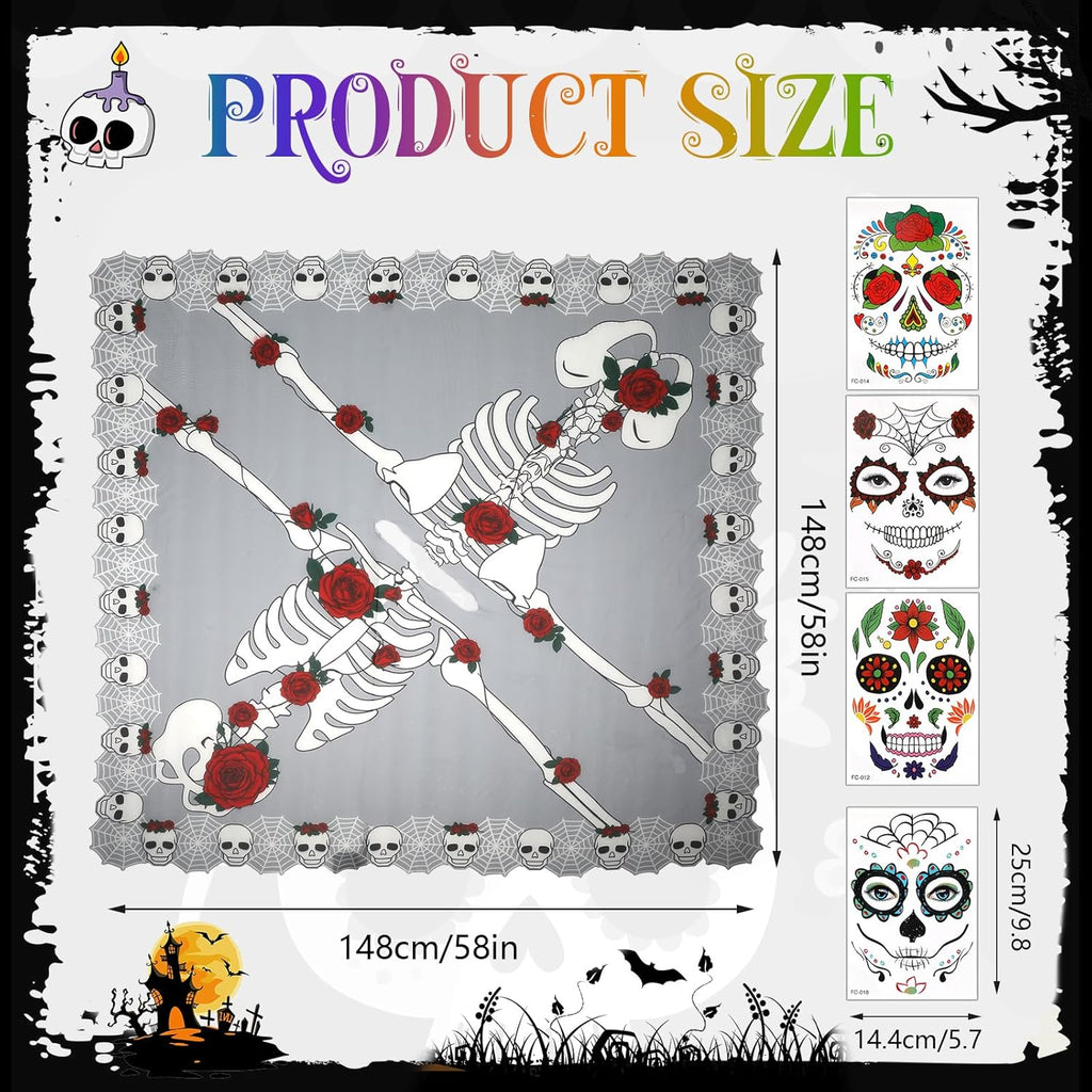 HIFOT 6pcs/set Spider Costume Adult Spider Web Poncho Tights Spider Necklace Chocker Earings Mask and Witch Hat Halloween Costumes for Women