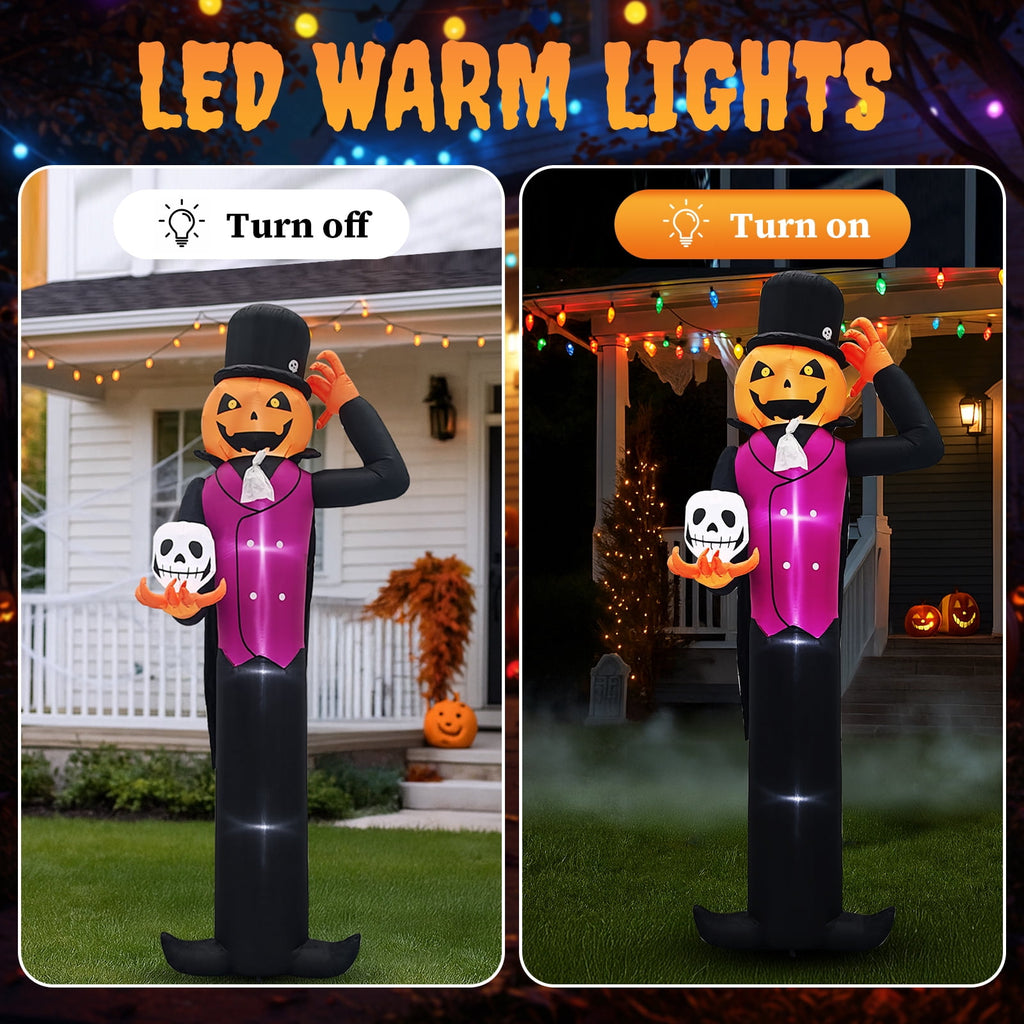 Ktaxon 12' Halloween Inflatables Outdoor Halloween Decoration Giant Pumpkin Man Blow up Decor