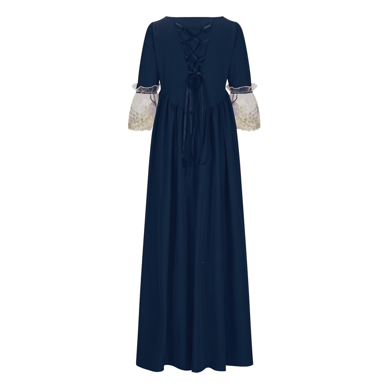 UPPADA Plus Size Victorian Dress for Women Lace Up Flare Sleeve Ball Gown with Corset Evening Party Maxi Gowns Vintage Cocktail Dress Wedding Dresses Early