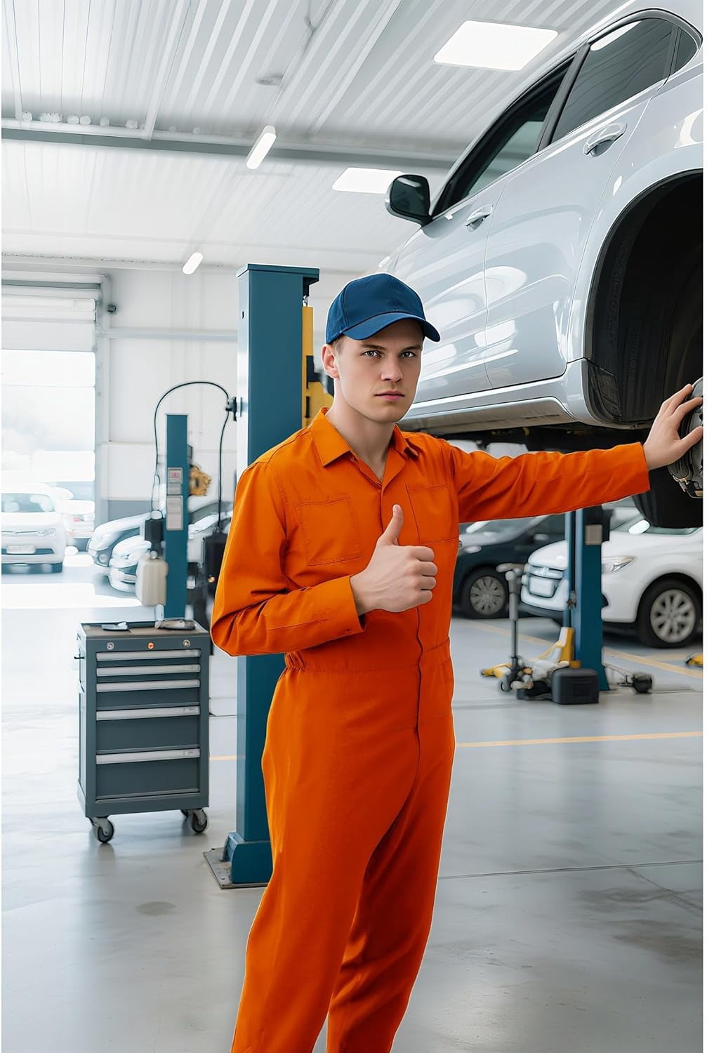 Blue Adult Jumpsuit Coveralls Halloween Michael Myers Costume for Men
