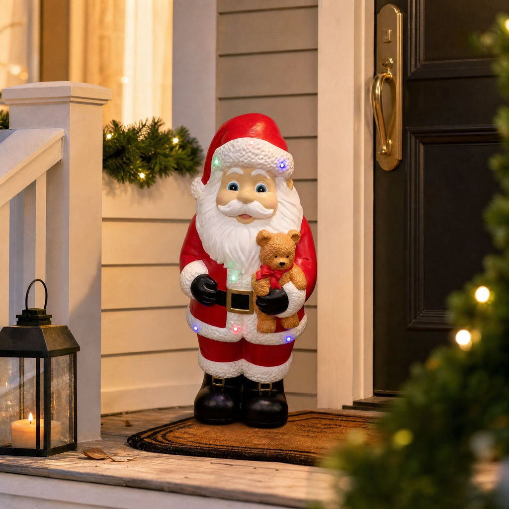 Clearance! Christmas Golden Retriever Statue with LED Lights, Cute Dog Holding Puppy Figurine, Christmas Decoration Indoor Outdoor, Gift for Kiddo Adults