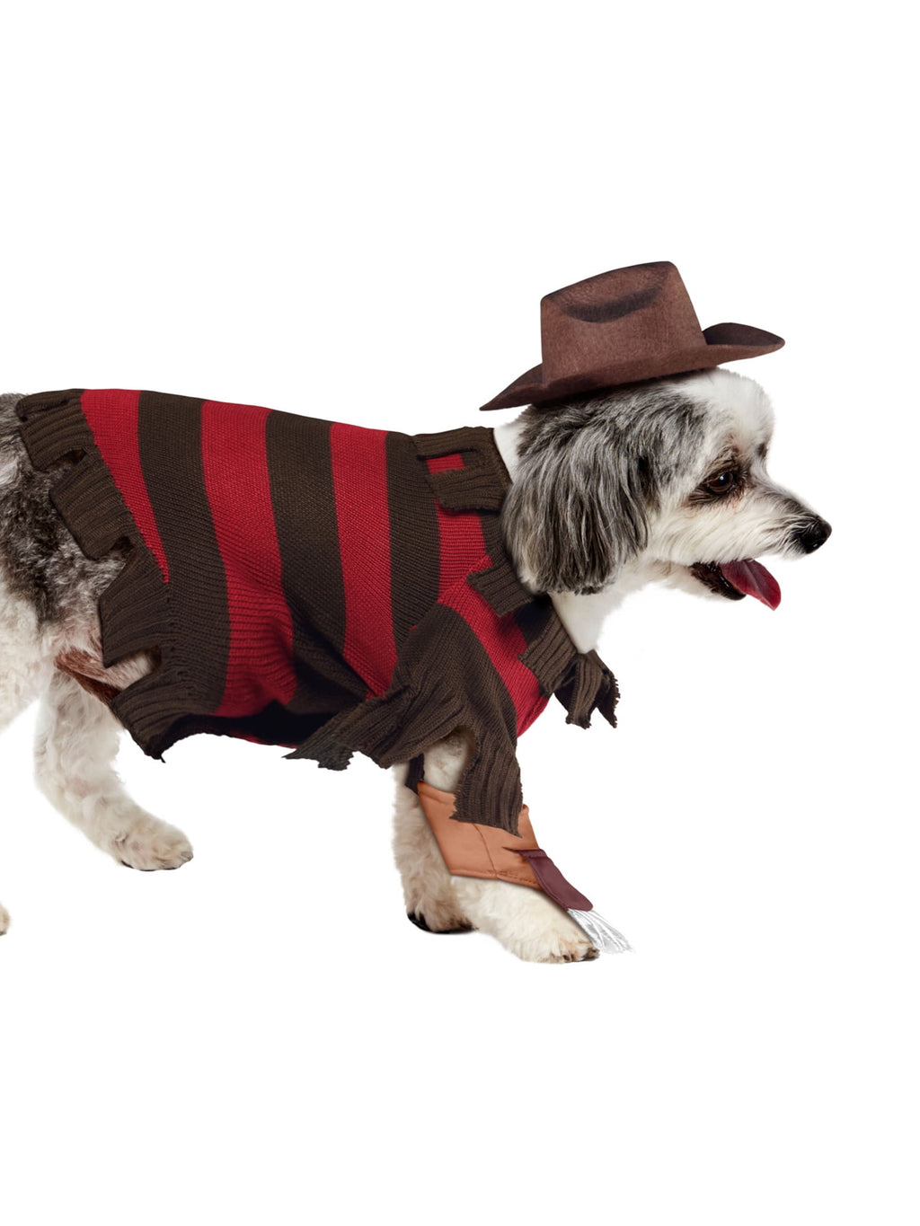 A Nightmare on Elm Street Freddy Krueger Pet Costume for Dogs or Cats by Rubies, XL
