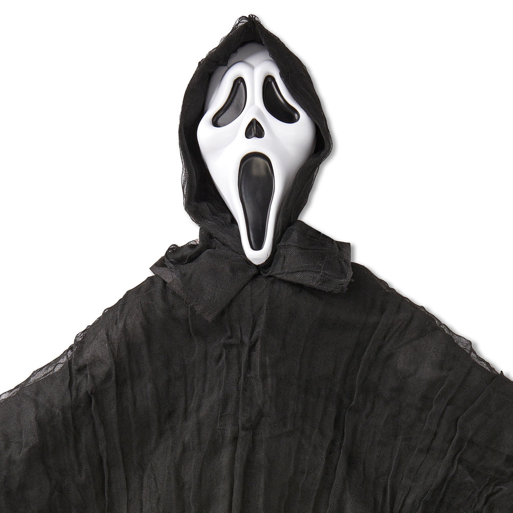 Ghost Face Scarecrow, Black, 60", Halloween Plastic Outdoor Decoration, by Fun World