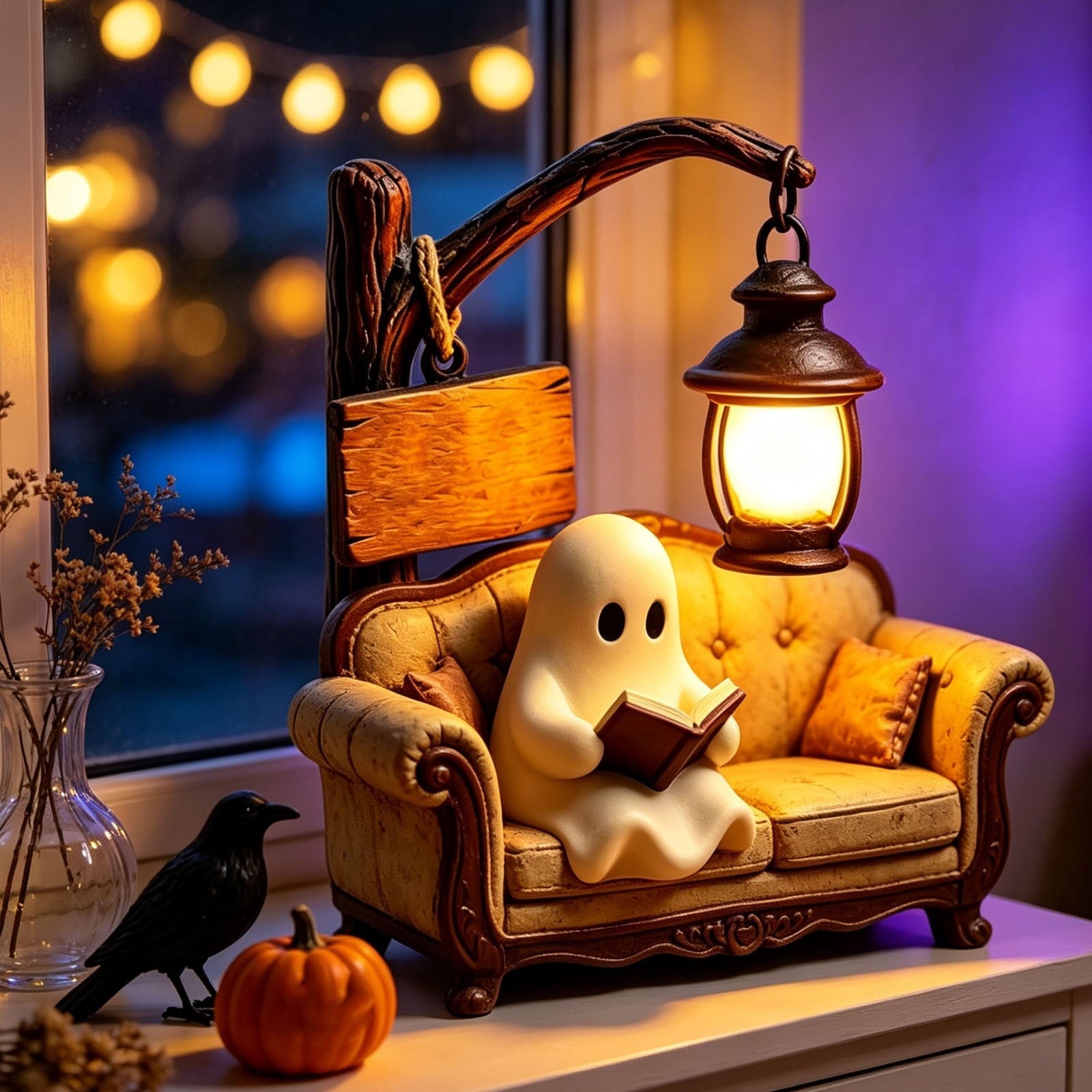 Clearance Fall Knit Pumpkin String Light Wreath, Hand Crochet Multicolor Garland With Wooden Beads, Cozy Odor-Free Cotton Yarn Fall, Thanksgiving and Halloween Decor